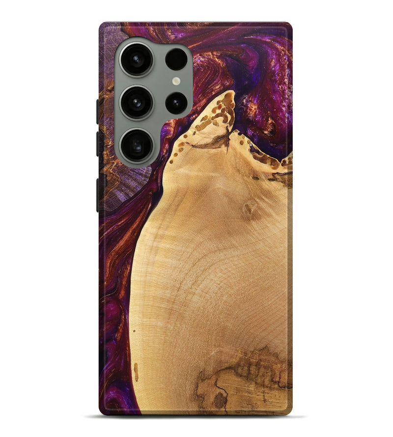 Galaxy S24 Ultra Wood+Resin Live Edge Phone Case - Tobias (Purple, 705003)