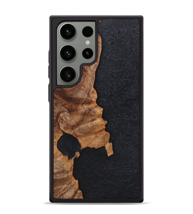 Galaxy S24 Ultra Wood+Resin Phone Case - Jimmie (Pure Black, 705091)