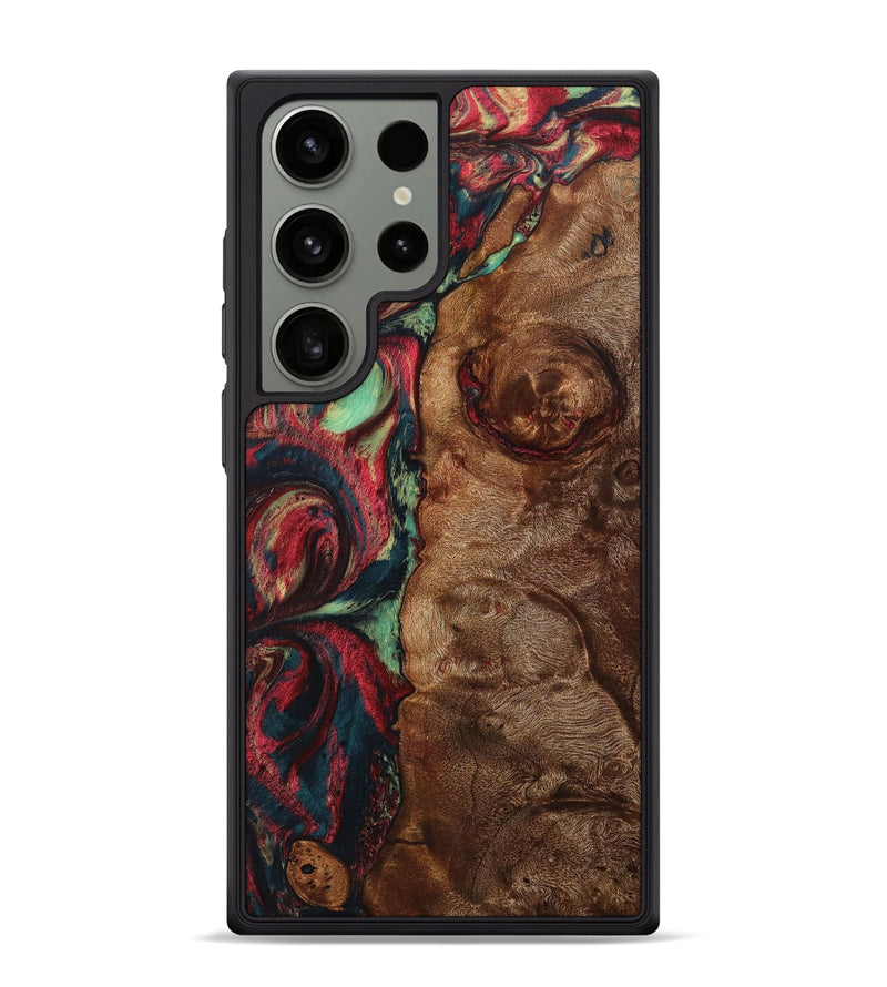 Galaxy S24 Ultra Wood+Resin Phone Case - Josie (Red, 705184)