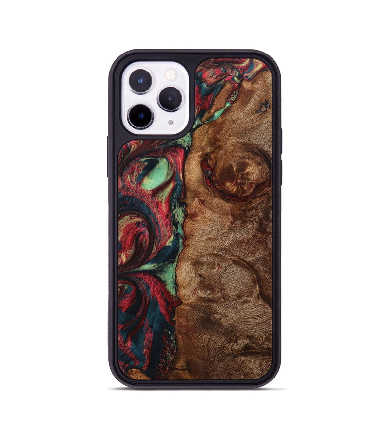 iPhone 11 Pro Wood+Resin Phone Case - Josie (Red, 705184)