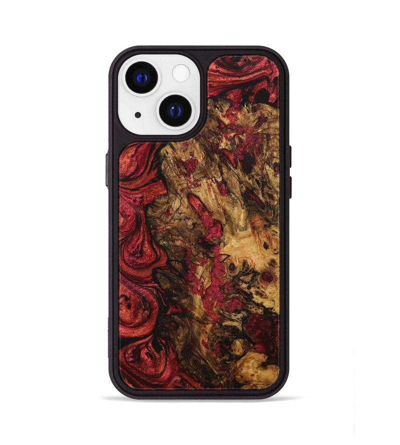 iPhone 13 Wood+Resin Phone Case - Orville (Red, 705185)