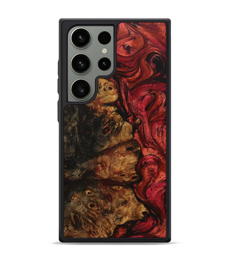 Galaxy S24 Ultra Wood+Resin Phone Case - Zane (Red, 705188)