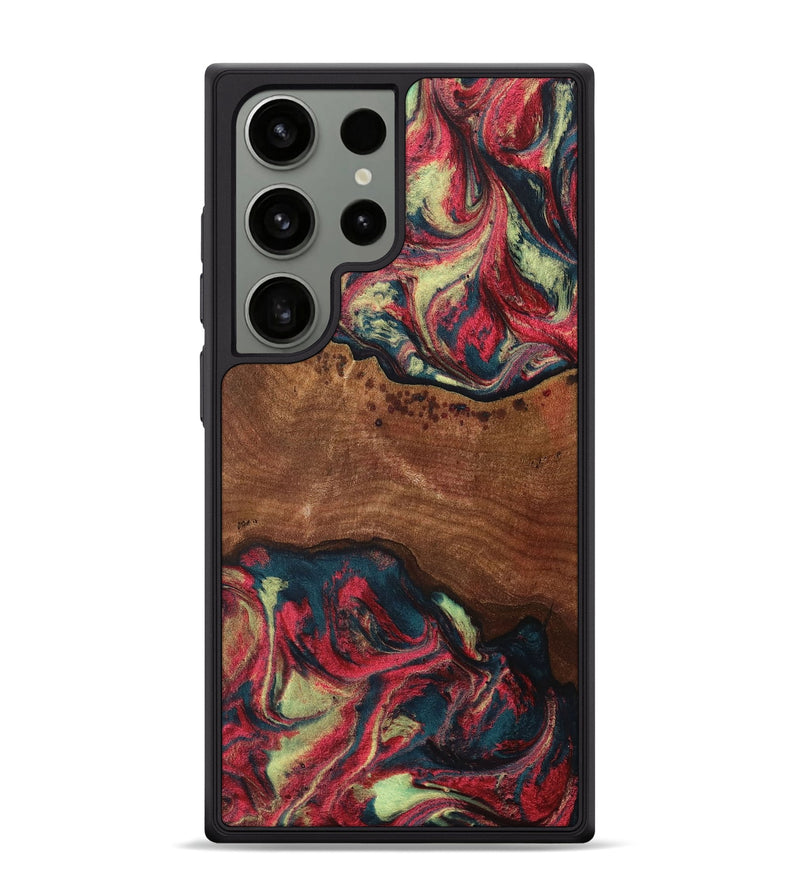 Galaxy S24 Ultra Wood+Resin Phone Case - Kasey (Red, 705189)