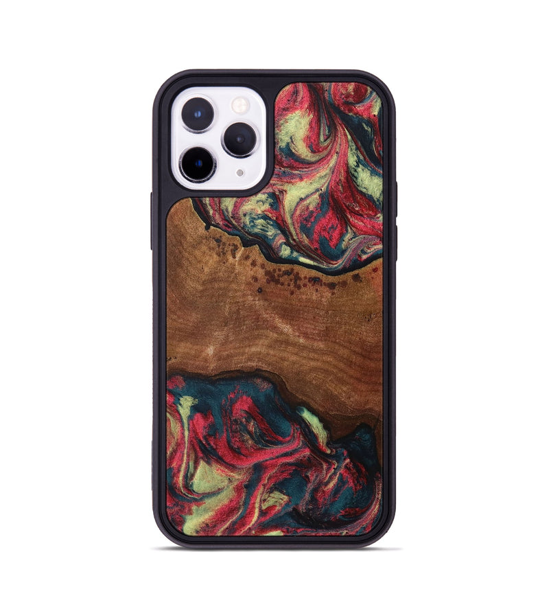 iPhone 11 Pro Wood+Resin Phone Case - Kasey (Red, 705189)