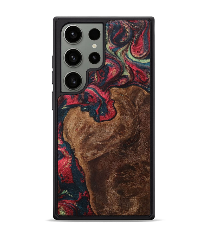 Galaxy S24 Ultra Wood+Resin Phone Case - Gwendolyn (Red, 705193)