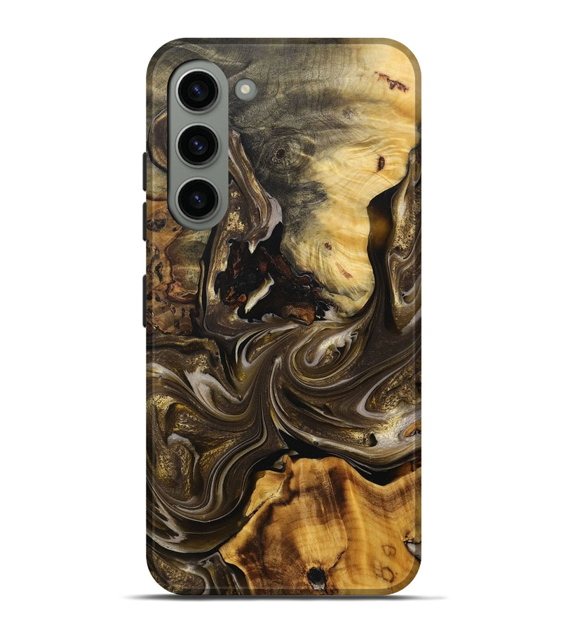 Galaxy S23 Plus Wood+Resin Live Edge Phone Case - Kirk (Black & White, 705227)