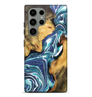 Galaxy S23 Ultra Wood+Resin Live Edge Phone Case - Sofia (Blue, 705236)