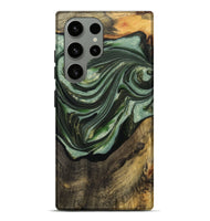 Galaxy S23 Ultra Wood+Resin Live Edge Phone Case - Robin (Green, 705239)