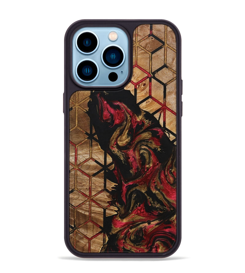 iPhone 14 Pro Max Wood+Resin Phone Case - Wilson (Pattern, 705309)