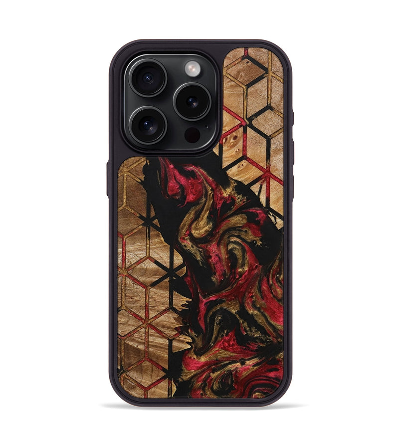 iPhone 15 Pro Wood+Resin Phone Case - Wilson (Pattern, 705309)