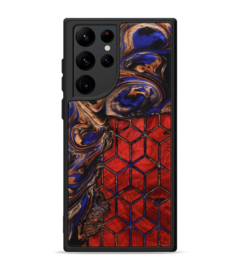 Galaxy S22 Ultra Wood+Resin Phone Case - Emma (Pattern, 705311)