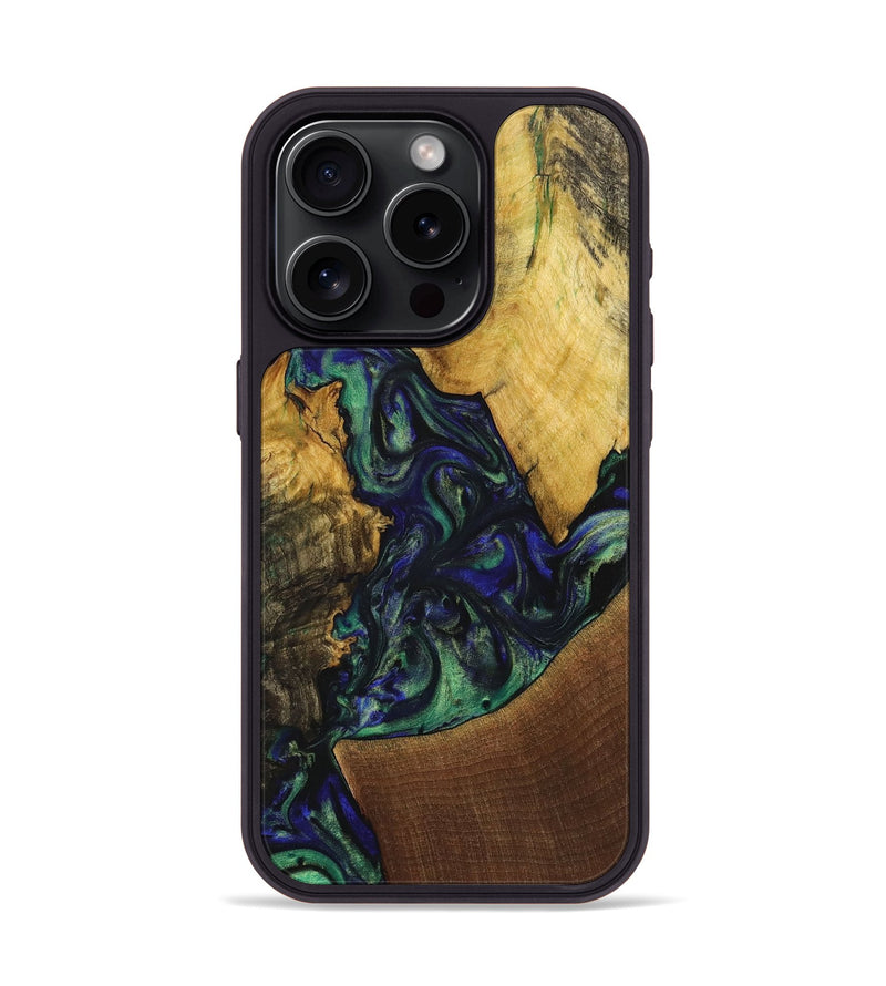 iPhone 15 Pro Wood+Resin Phone Case - Kenny (Mosaic, 705336)
