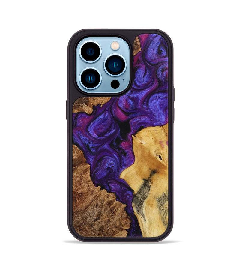 iPhone 14 Pro Wood+Resin Phone Case - Ross (Mosaic, 705343)