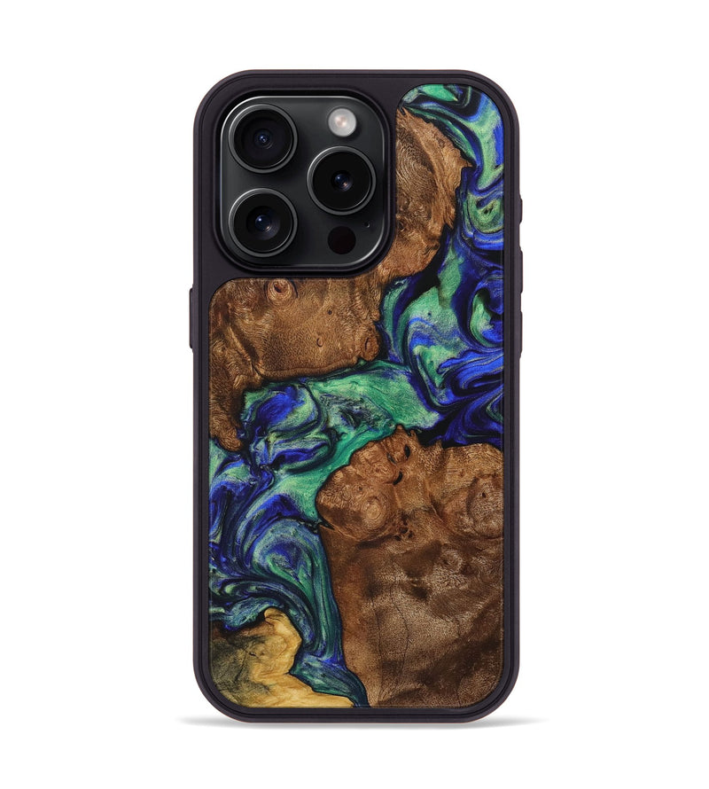 iPhone 15 Pro Wood+Resin Phone Case - Suzanne (Mosaic, 705346)