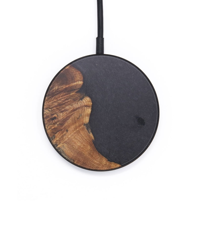 Circle Wood+Resin Wireless Charger - Jerry (Pure Black, 705363)