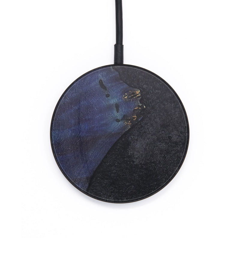 Circle Wood+Resin Wireless Charger - Zane (Pure Black, 705380)