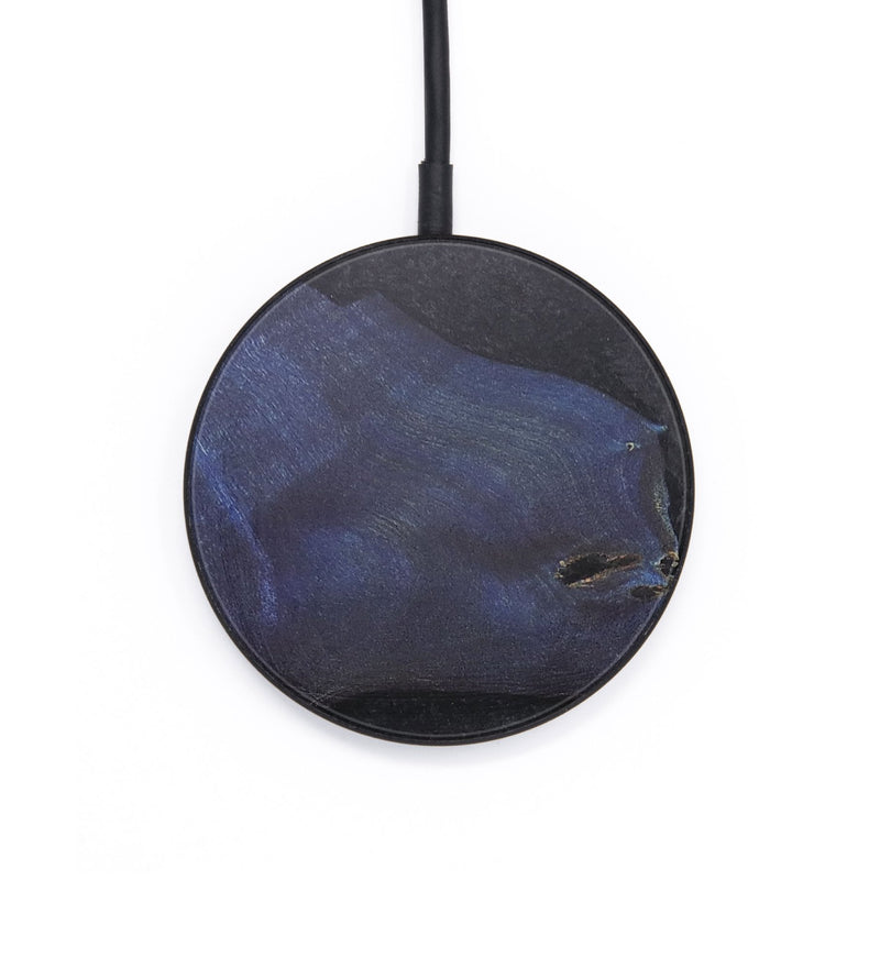 Circle Wood+Resin Wireless Charger - Aspen (Pure Black, 705381)