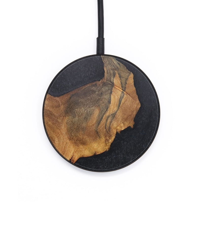 Circle Wood+Resin Wireless Charger - Elle (Pure Black, 705385)