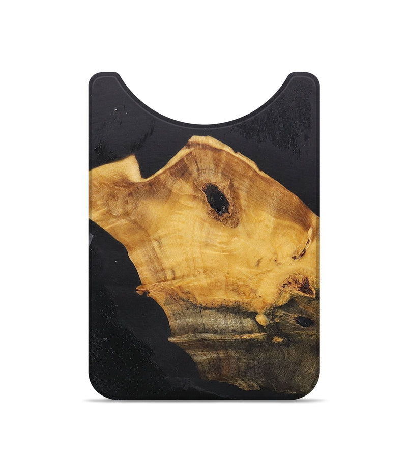Live Edge Wood+Resin Wallet - Tamika (Pure Black, 705748)