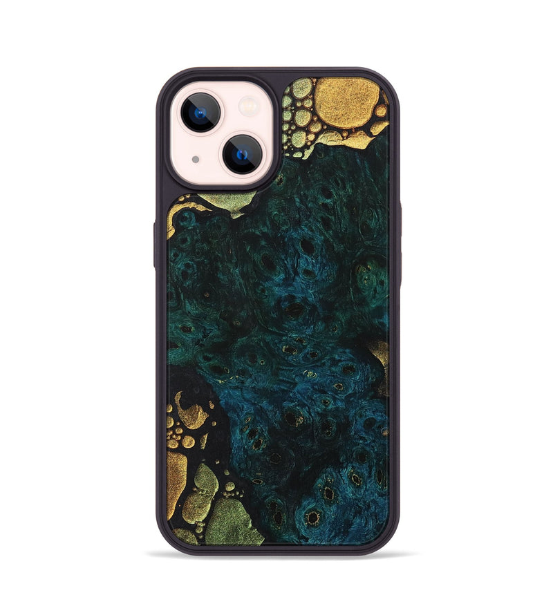 iPhone 14 Wood+Resin Phone Case - Sue (Chameleon, 706152)