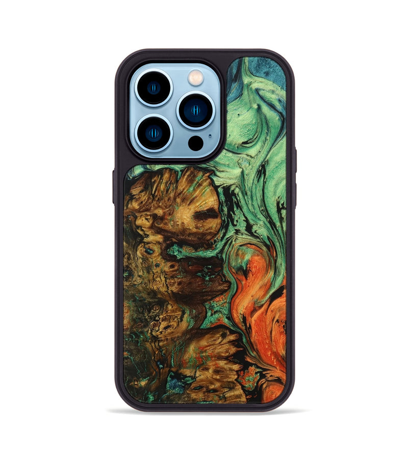 iPhone 14 Pro Wood+Resin Phone Case - Lia (Ombre, 706233)