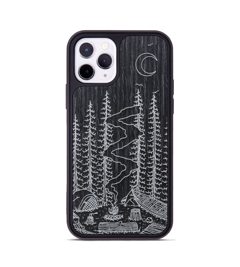 iPhone 11 Pro Wood Phone Case - Camp - Ebony (Curated)