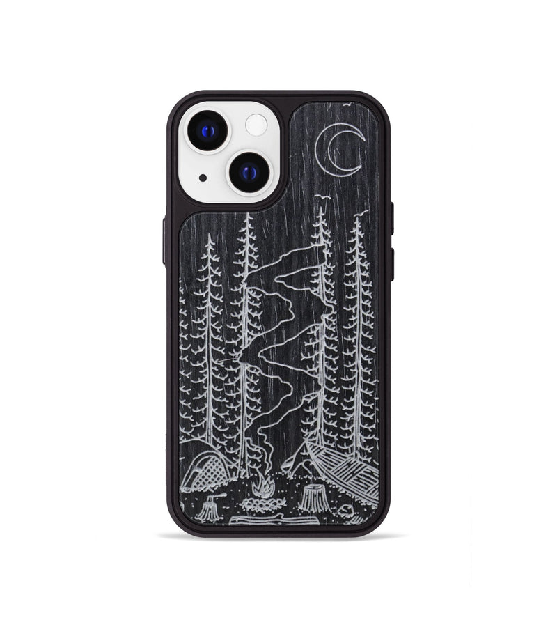iPhone 13 mini Wood Phone Case - Camp - Ebony (Curated)