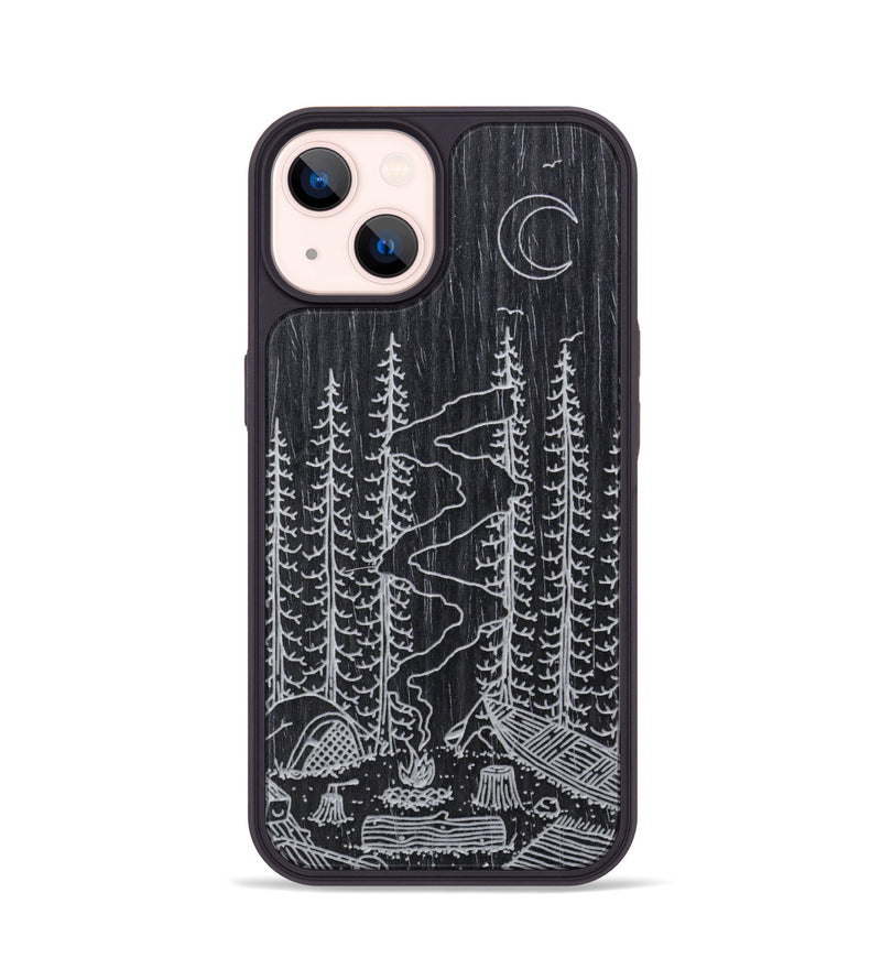iPhone 14 Wood Phone Case - Camp - Ebony (Curated)