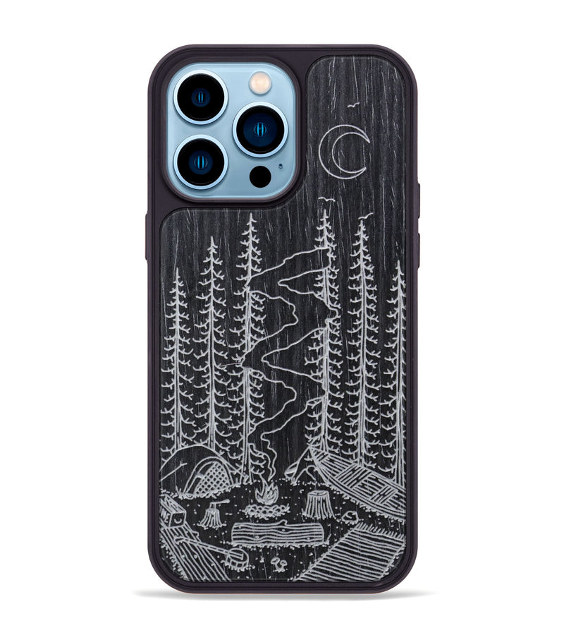 iPhone 14 Pro Max Wood Phone Case - Camp - Ebony (Curated)