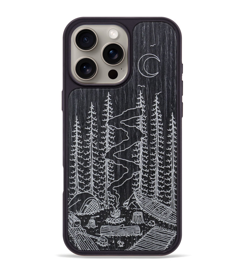 iPhone 16 Pro Max Wood Phone Case - Camp - Ebony (Curated)