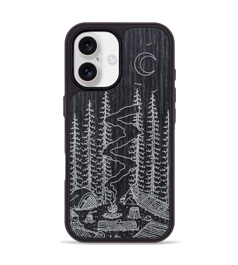 iPhone 17 Wood Phone Case - Camp - Ebony (Curated)