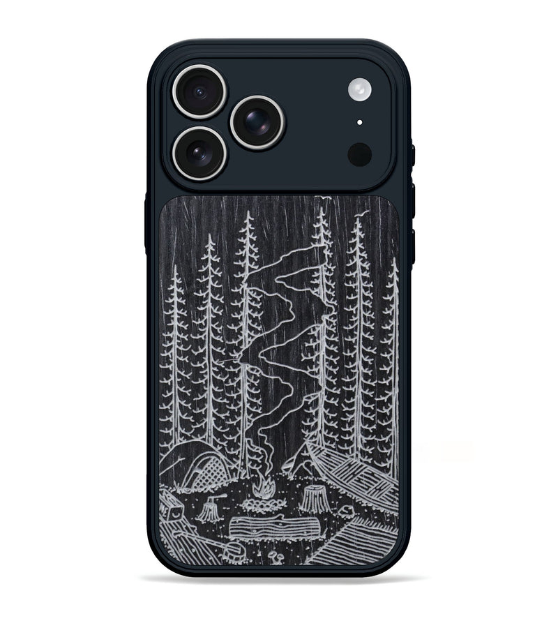 iPhone 17 Pro Max Wood Phone Case - Camp - Ebony (Curated)