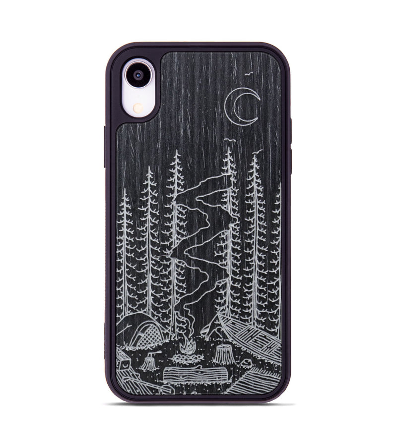 iPhone Xr Wood Phone Case - Camp - Ebony (Curated)