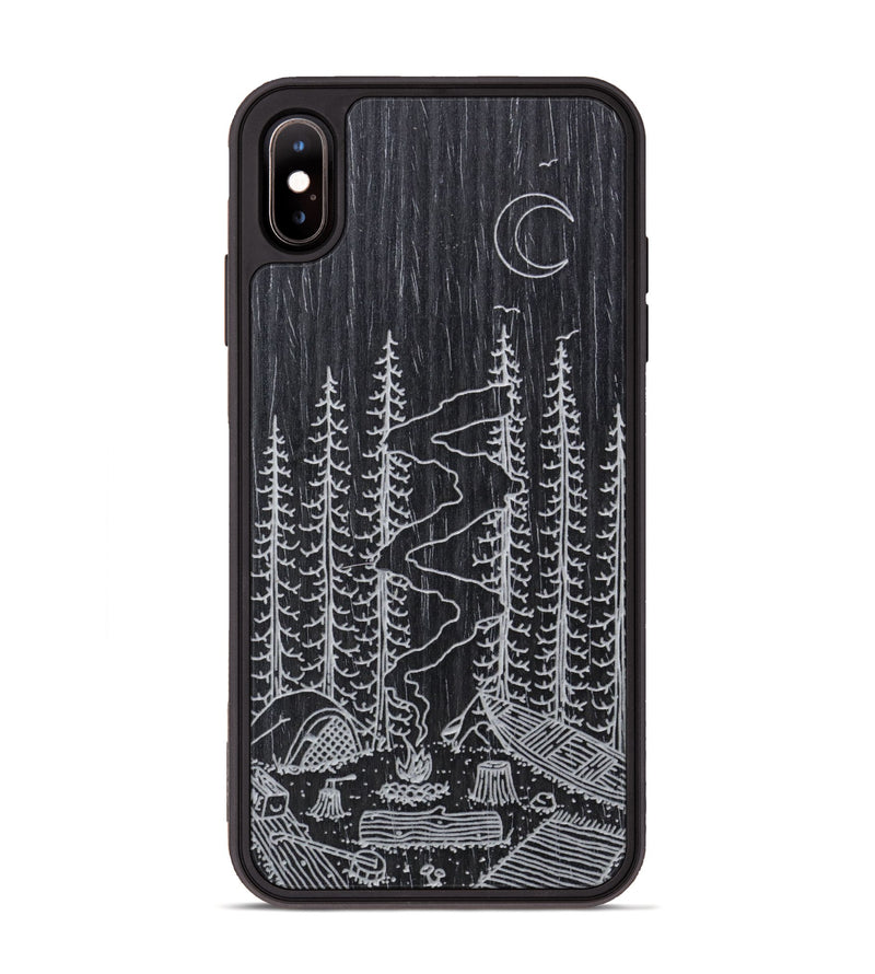 iPhone Xs Max Wood Phone Case - Camp - Ebony (Curated)