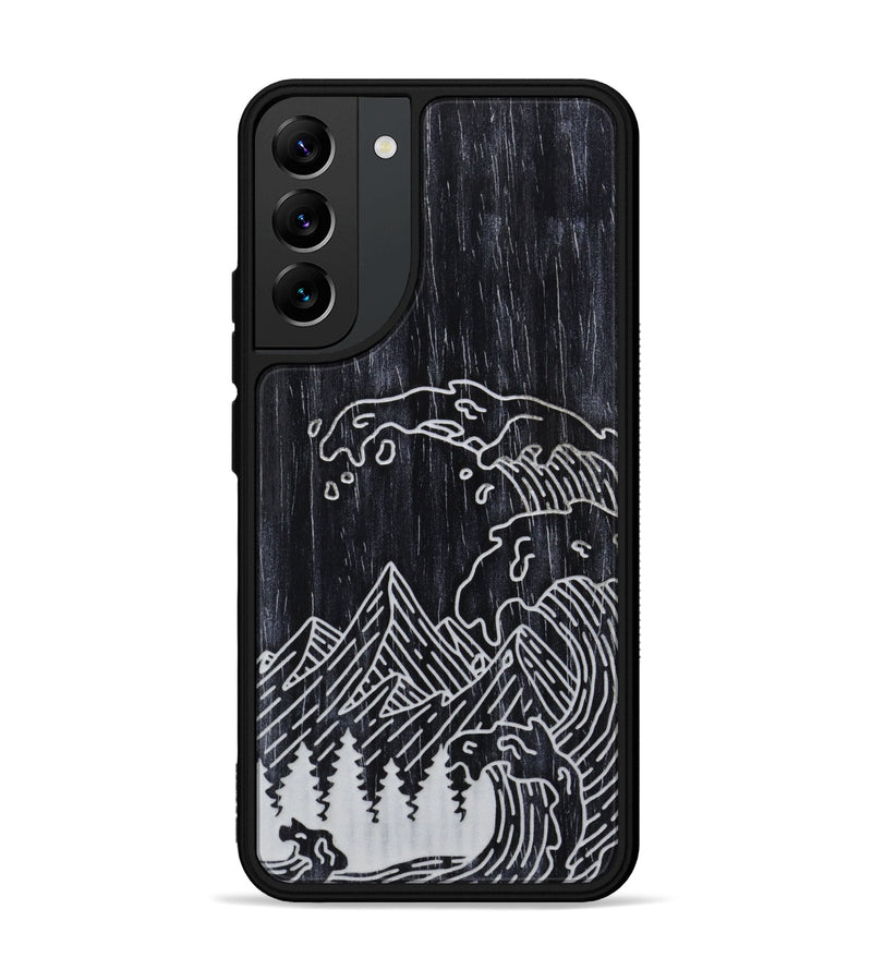 Galaxy S22 Plus Wood Phone Case - Wave - Ebony (Curated)