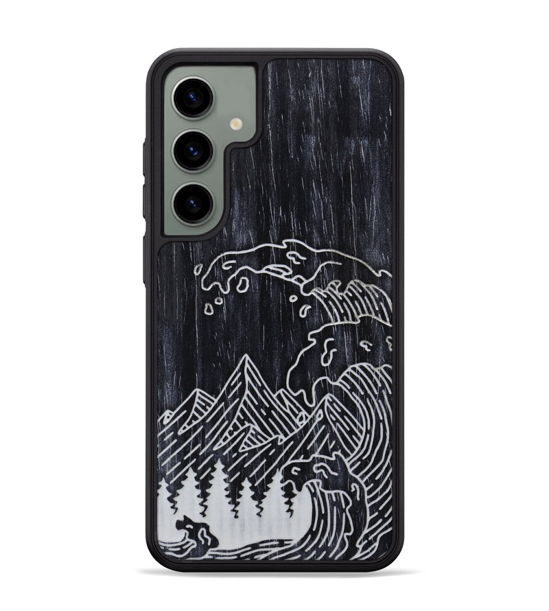 Galaxy S24 Plus Wood Phone Case - Wave - Ebony (Curated)