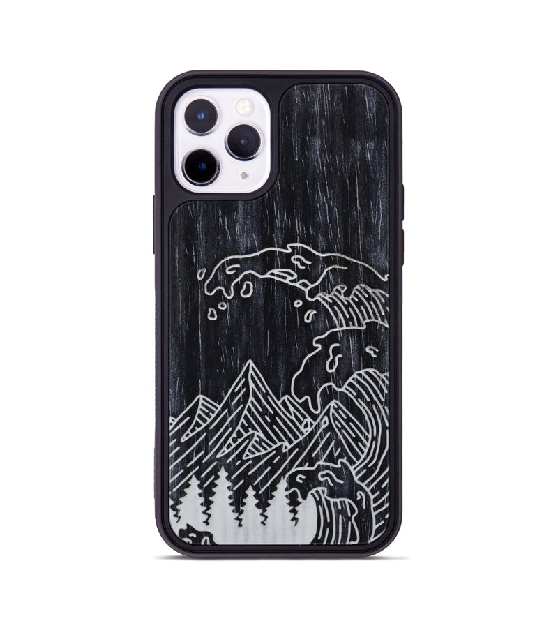 iPhone 11 Pro Wood Phone Case - Wave - Ebony (Curated)