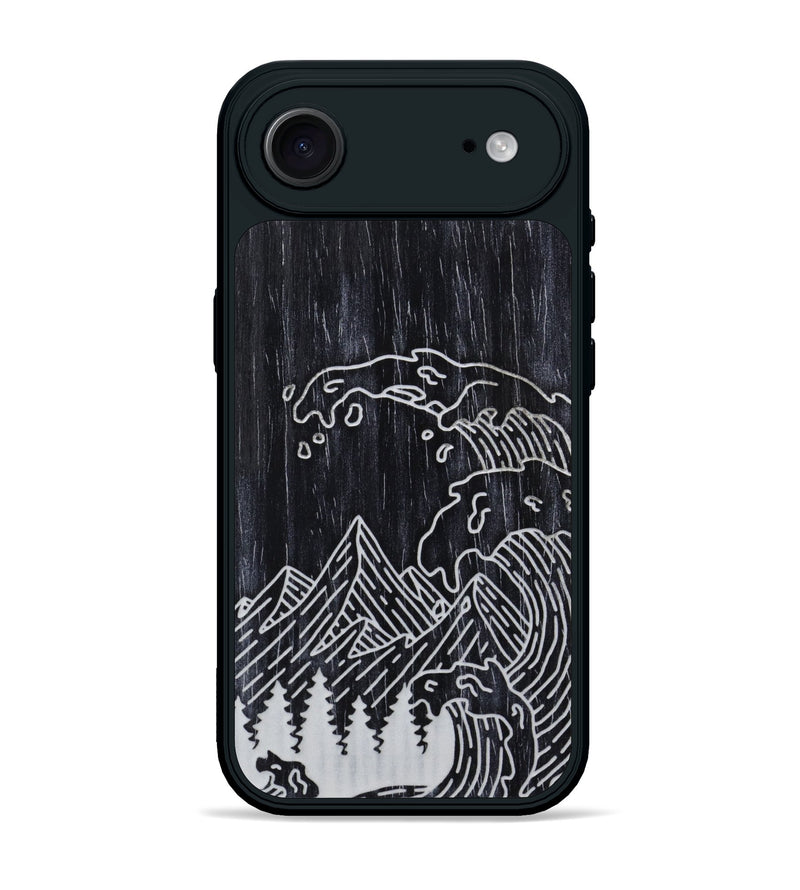 iPhone 17 Air Wood Phone Case - Wave - Ebony (Curated)