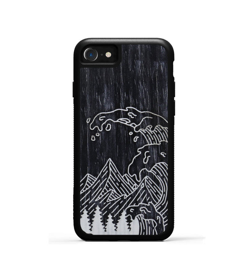 iPhone SE Wood Phone Case - Wave - Ebony (Curated)
