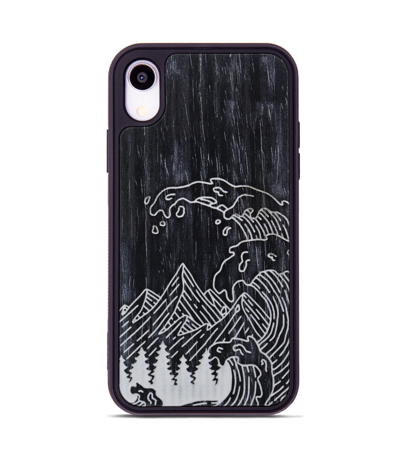 iPhone Xr Wood Phone Case - Wave - Ebony (Curated)