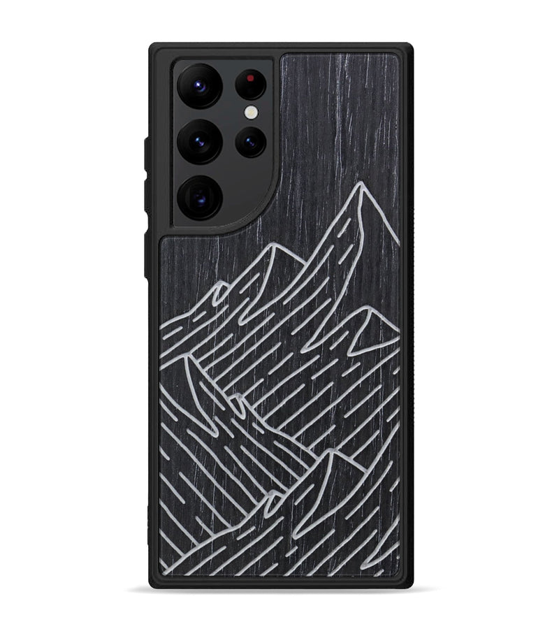 Galaxy S22 Ultra Wood Phone Case - Mountain - Ebony (Curated)