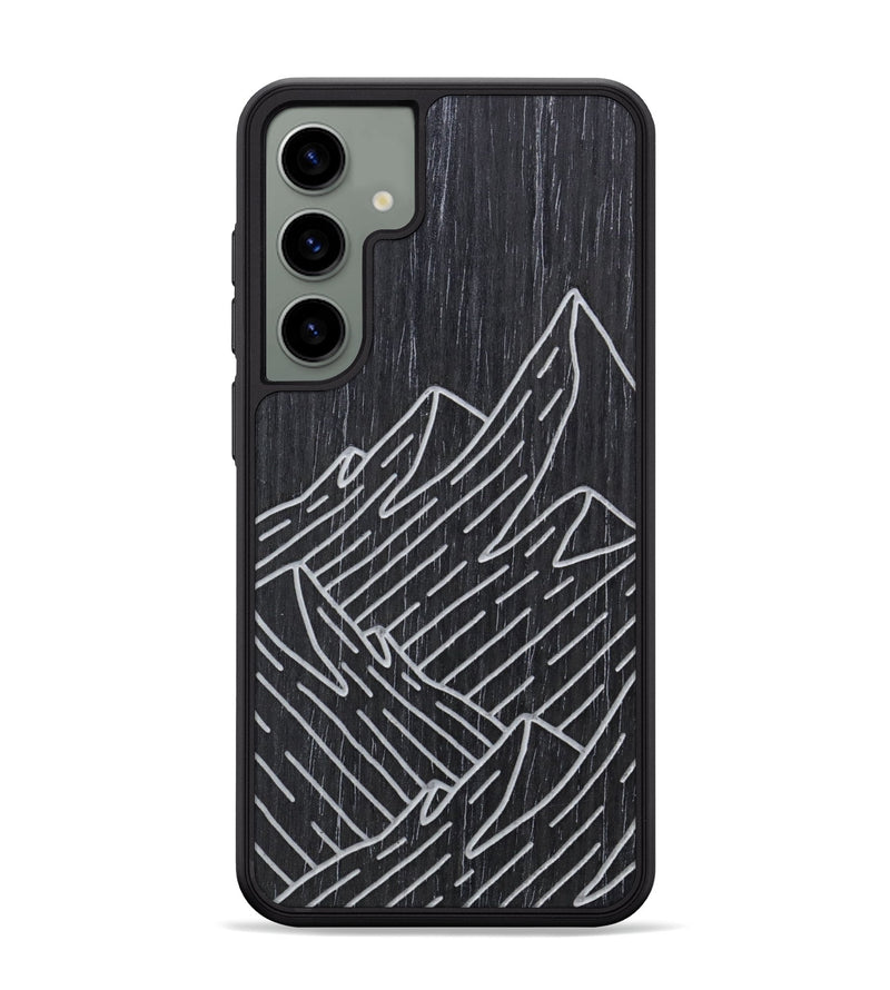 Galaxy S24 Plus Wood Phone Case - Mountain - Ebony (Curated)