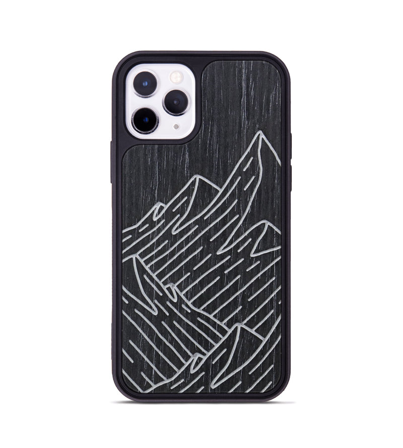 iPhone 11 Pro Wood Phone Case - Mountain - Ebony (Curated)