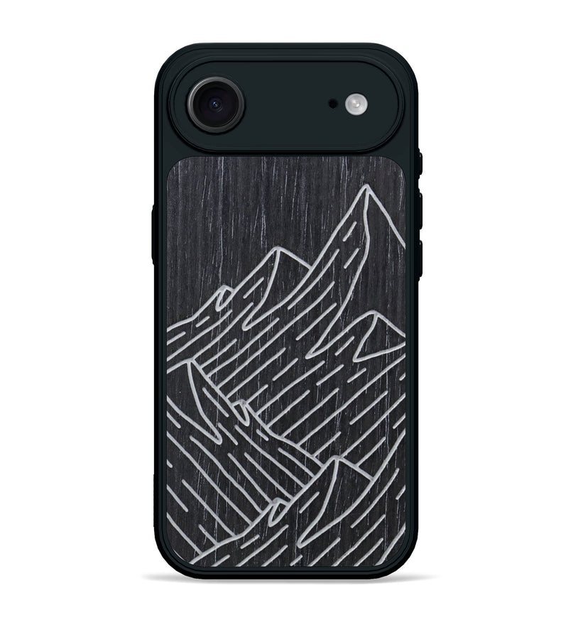 iPhone 17 Air Wood Phone Case - Mountain - Ebony (Curated)