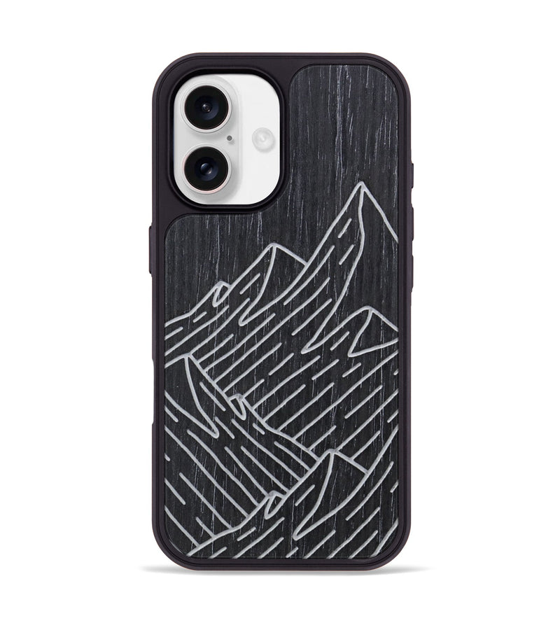iPhone 17 Wood Phone Case - Mountain - Ebony (Curated)
