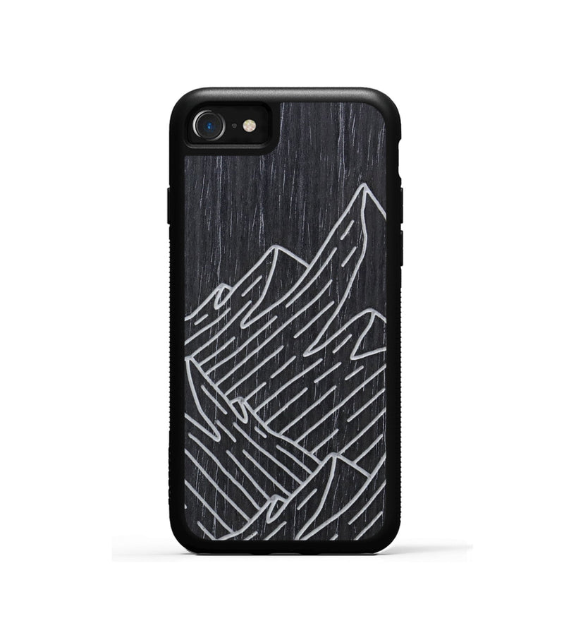 iPhone SE Wood Phone Case - Mountain - Ebony (Curated)