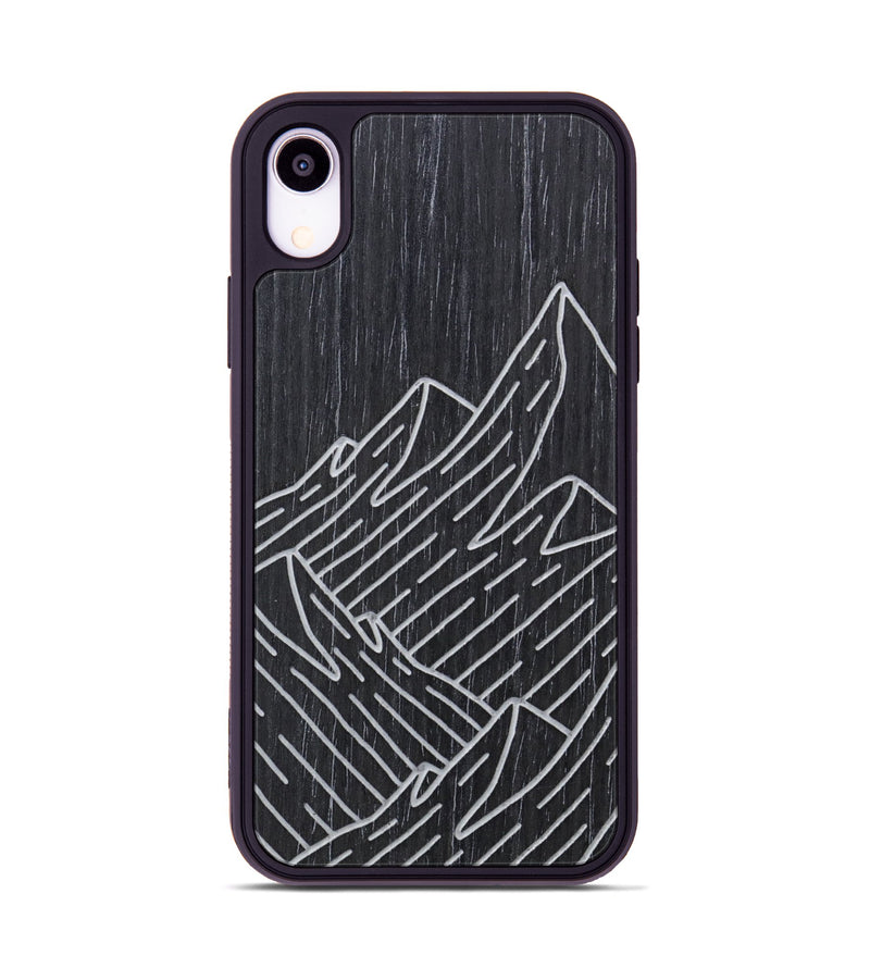 iPhone Xr Wood Phone Case - Mountain - Ebony (Curated)