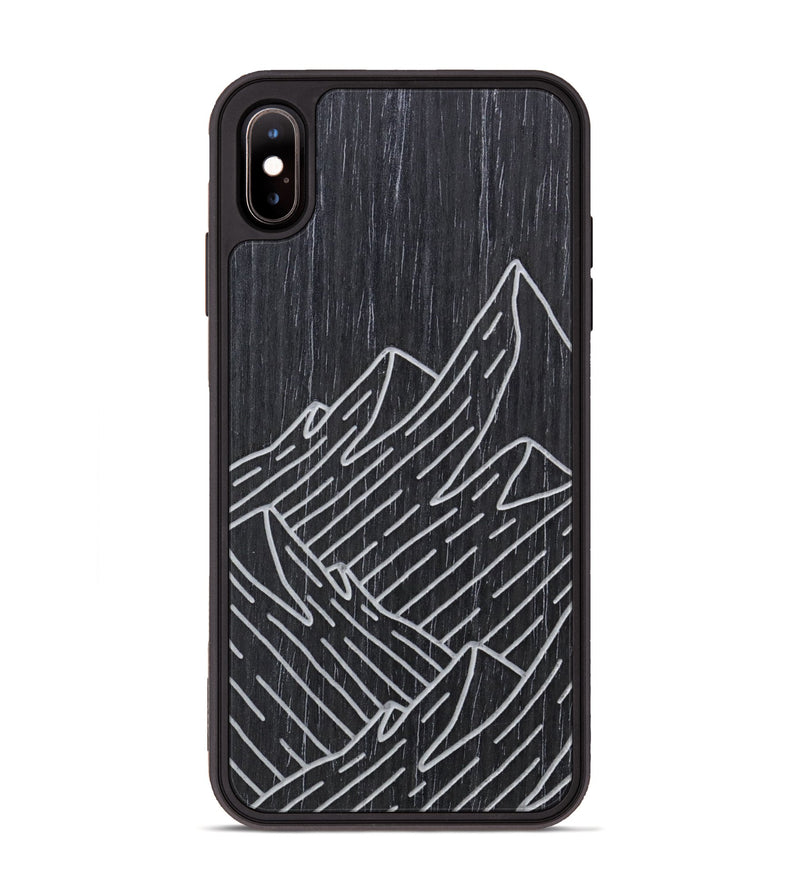 iPhone Xs Max Wood Phone Case - Mountain - Ebony (Curated)
