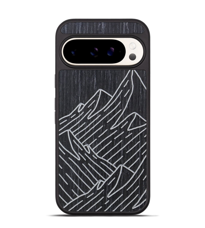 Pixel 9 Pro Wood Phone Case - Mountain - Ebony (Curated)