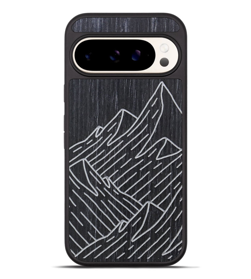 Pixel 9 Pro XL Wood Phone Case - Mountain - Ebony (Curated)